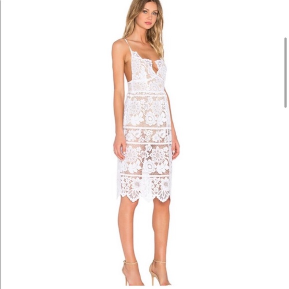 For Love and Lemons white bridal lace dress - Picture 3 of 5